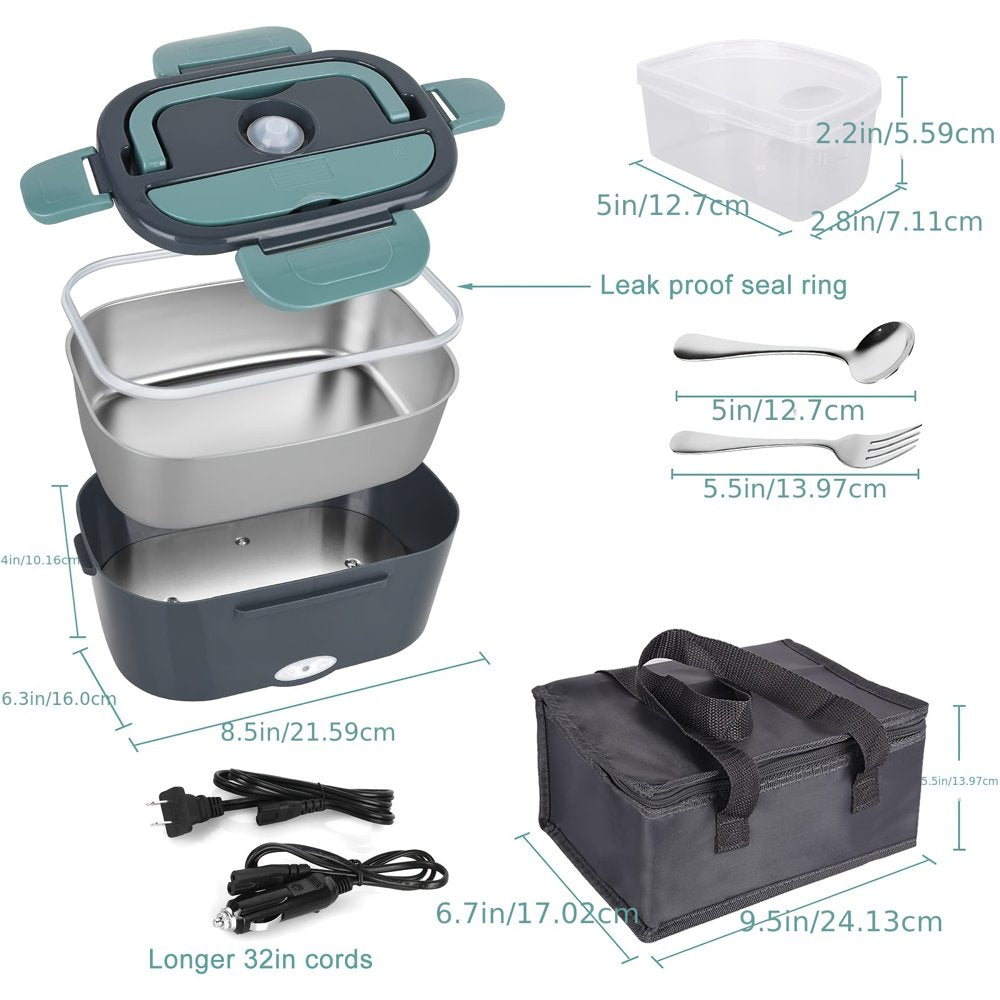 Electric Lunch Box Food Heater 60W, Portable Food Warmer Self Heating Lunch Box